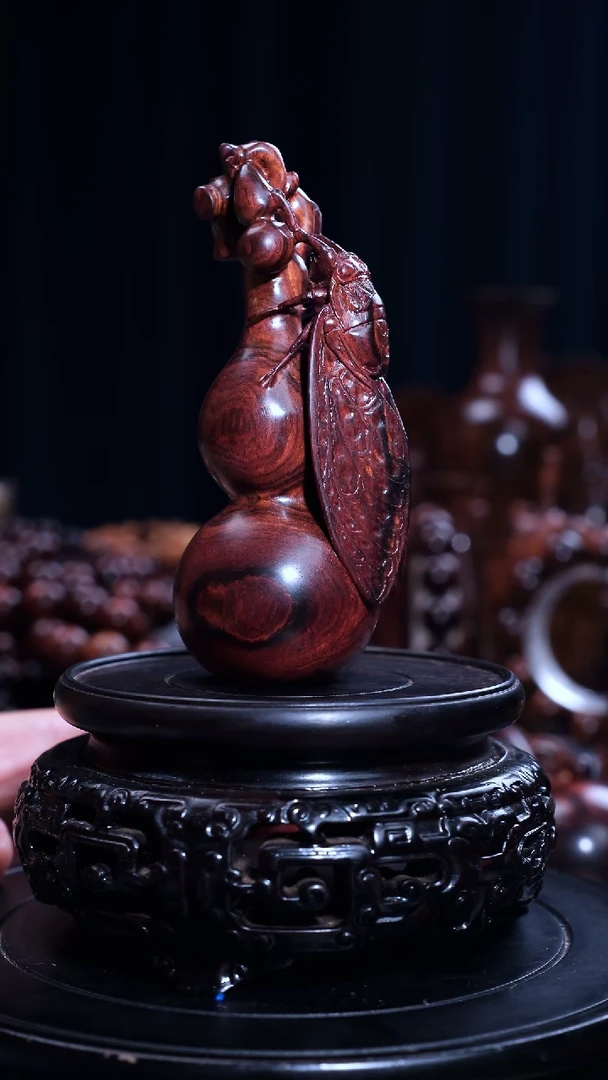 【闪购商品】黄花梨/降香黄檀把件海南黄花梨葫芦老范工