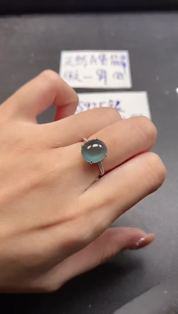 银S925镶嵌戒指翡翠51151