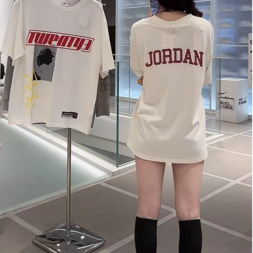 NIKE耐克AirJordan男女同款纯棉休闲圆领T恤衫IM3353-047