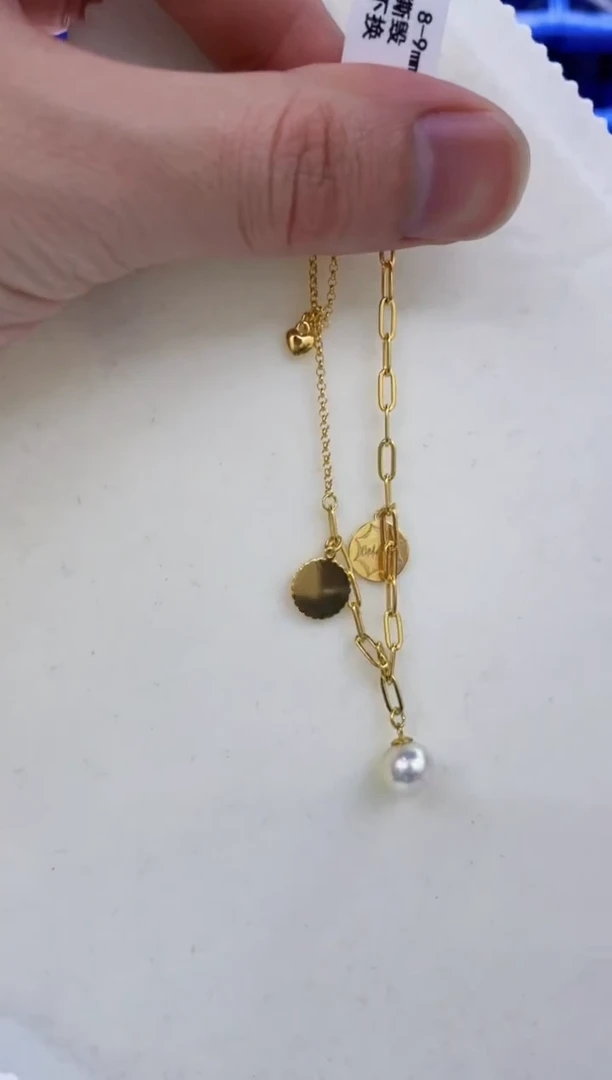 银S925镶嵌手链海水珍珠