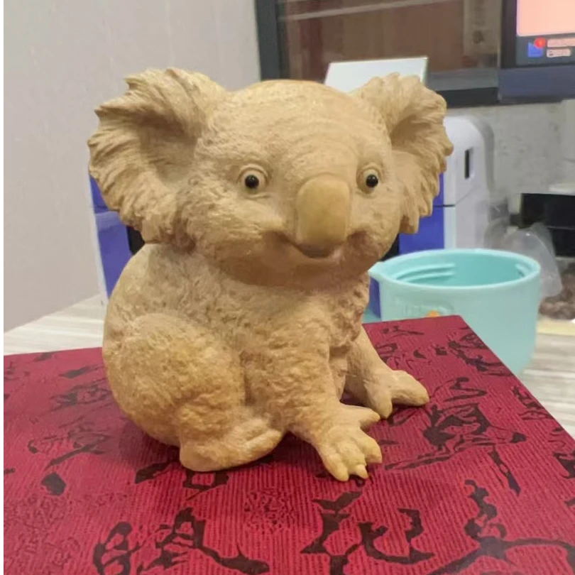 考拉摆件黄杨木雕刻