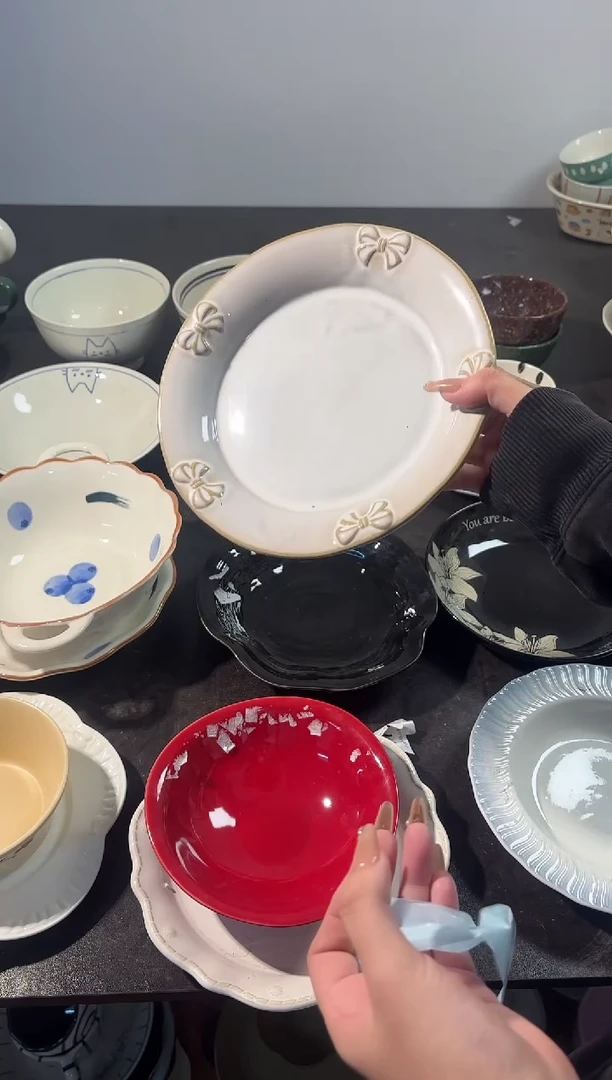 陶直播微瑕蝴蝶结盘*1