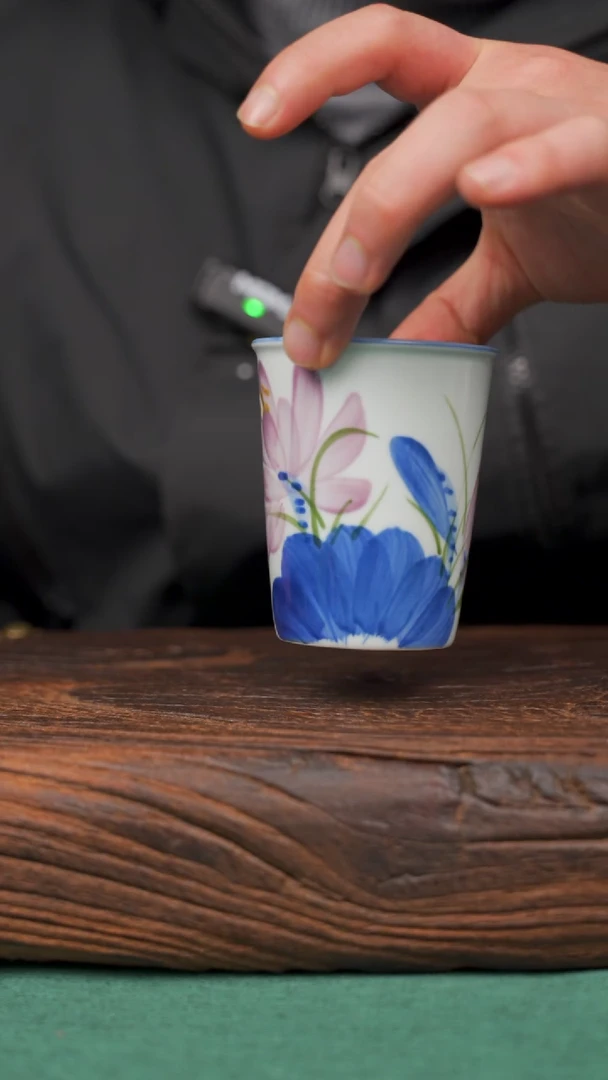 【闪购商品】瓷片13寻一缕瓷香杯釉下手工手绘瓷器