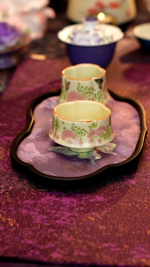 合欢花对杯··········