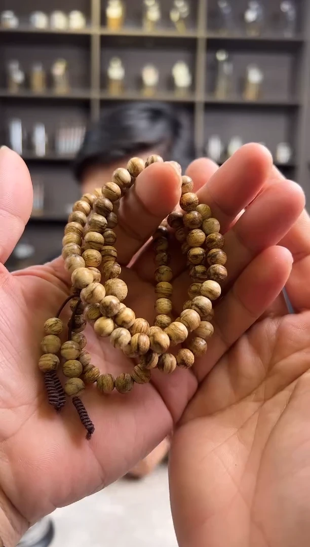 沉香手串达拉干虎斑花珠长串7mm 多样性发其一