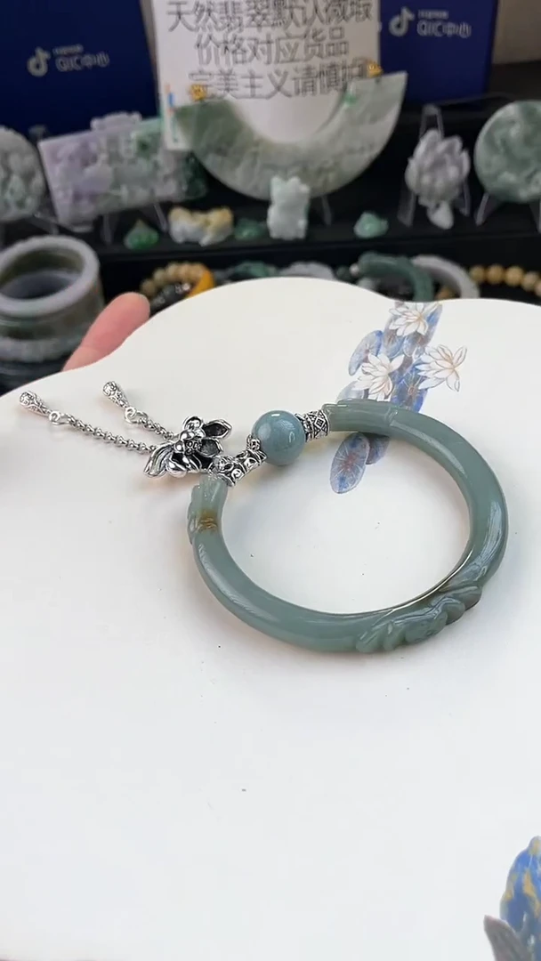 未镶嵌手链翡翠栖*手工定制默认微瑕主播介绍为准