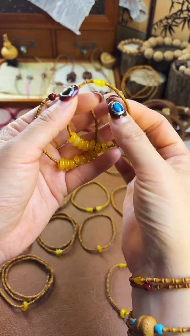 手串桃核竹节七宝福禄