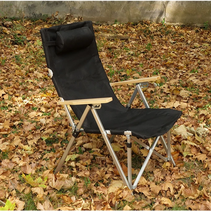 户外露营四挡位可调节后背提拉折叠椅桌自驾游野炊可坐可躺便携椅