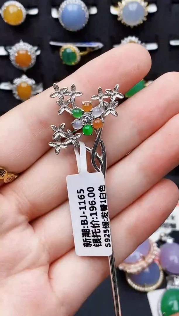 银S925镶嵌戒指翡翠3134