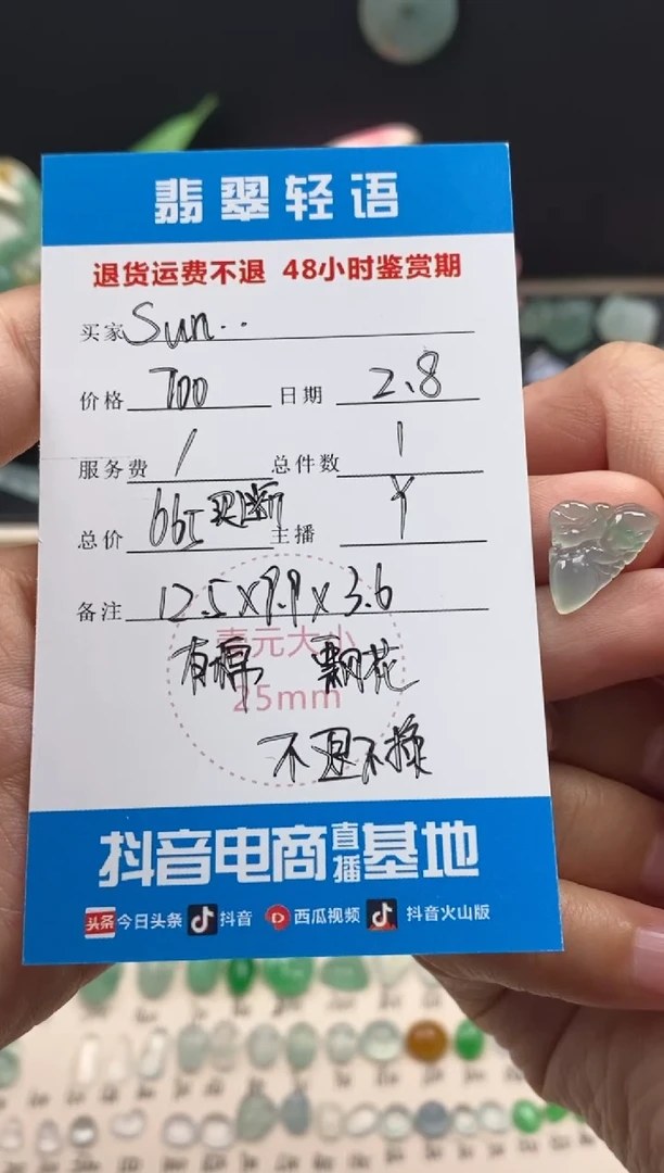 【闪购商品】翡翠颈饰未镶嵌翡翠冰晴裸石