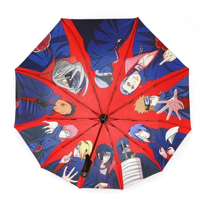 【晴雨两用抗风款】火影遮阳伞晓组织印花半自动火影忍者周边雨伞