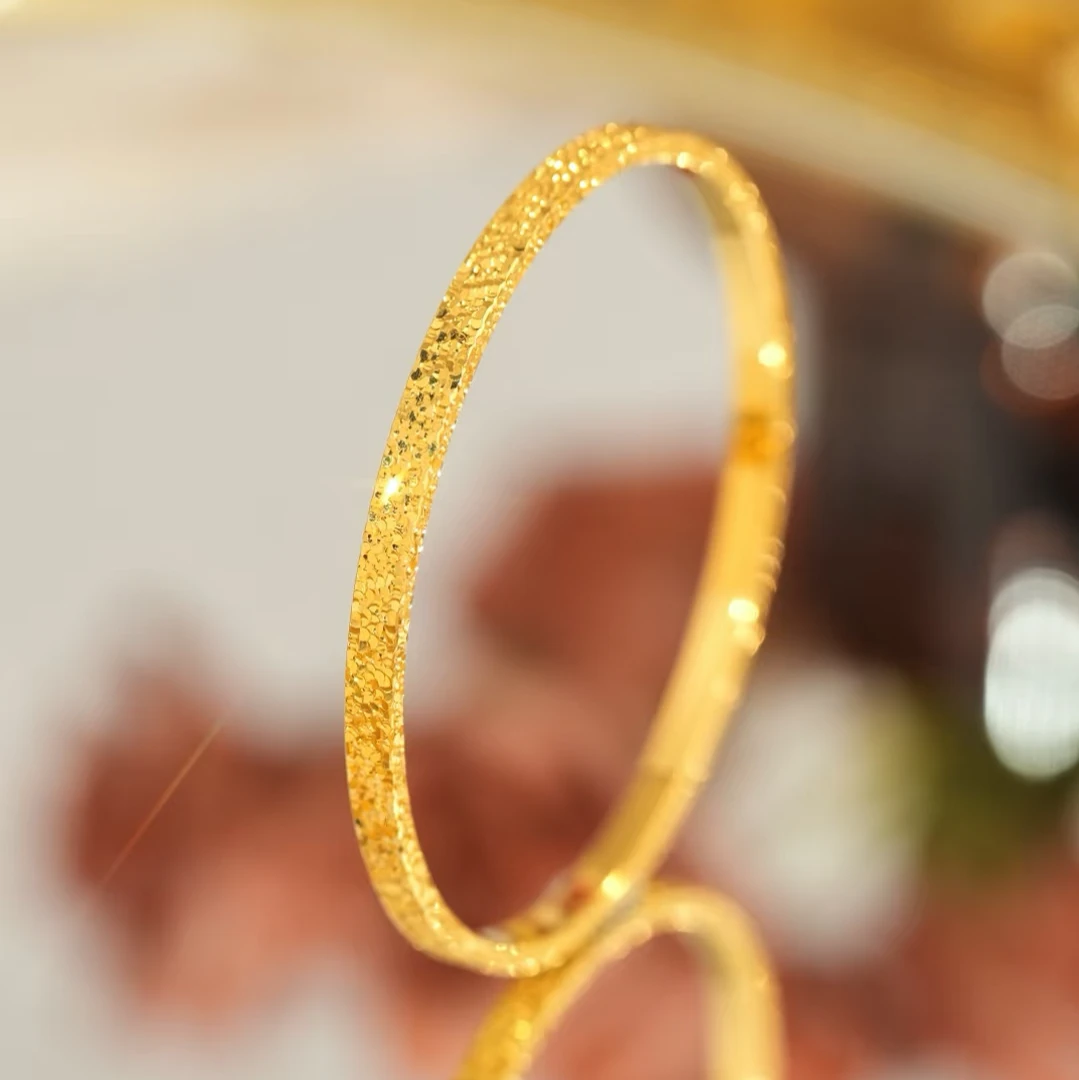 足银手镯 碎冰冰手镯情侣手环