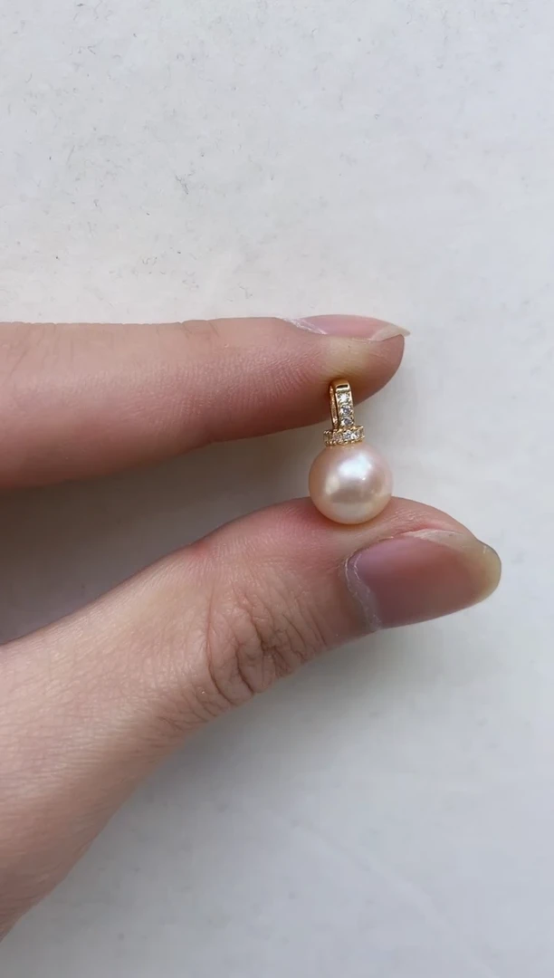 颈饰银S925镶嵌淡水珍珠