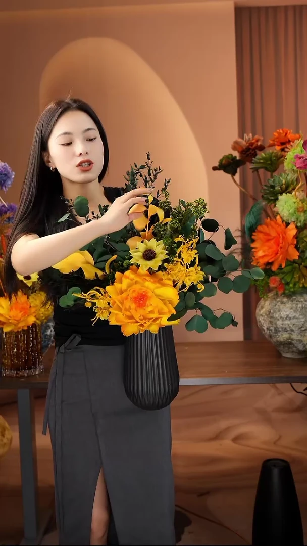 有机玻璃：图片款花+花瓶