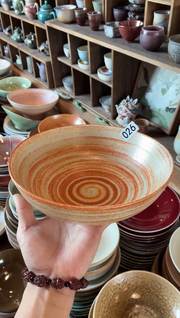 瓷片蓮***?26  手刷志野大碗1个