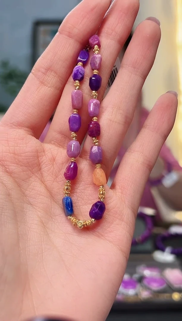 【闪购商品】苏纪石（舒俱来）手链18K金镶嵌1