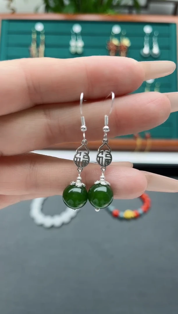 【闪购商品】玛瑙/玉髓耳饰银S925镶嵌032