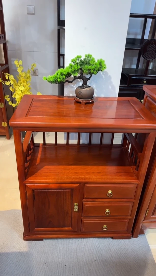 花梨木类书柜茶水柜