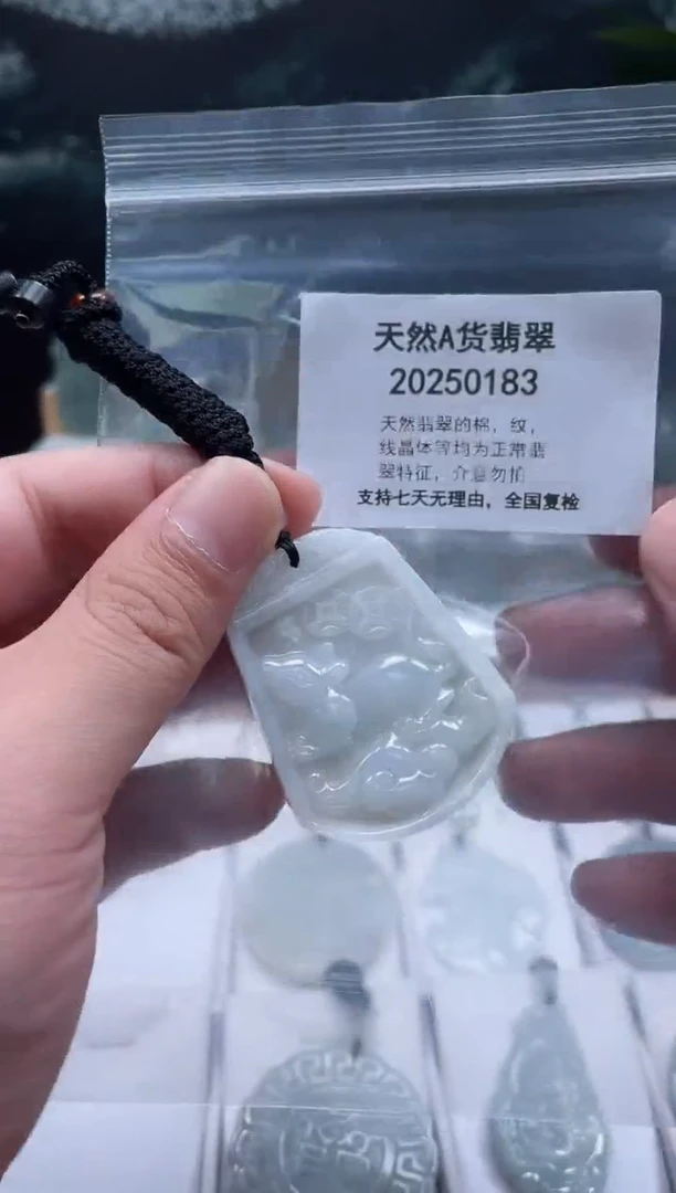 翡翠未镶嵌颈饰天然翡翠A货0046