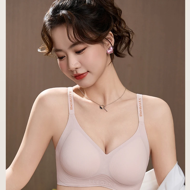 文胸内衣女士小胸聚拢显大不空杯胸衣无痕夏薄款软无钢圈充气内衣