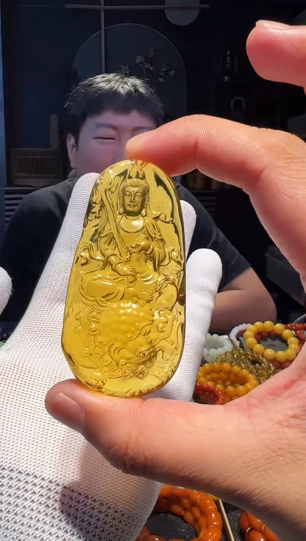 手串琥珀未镶嵌挂件