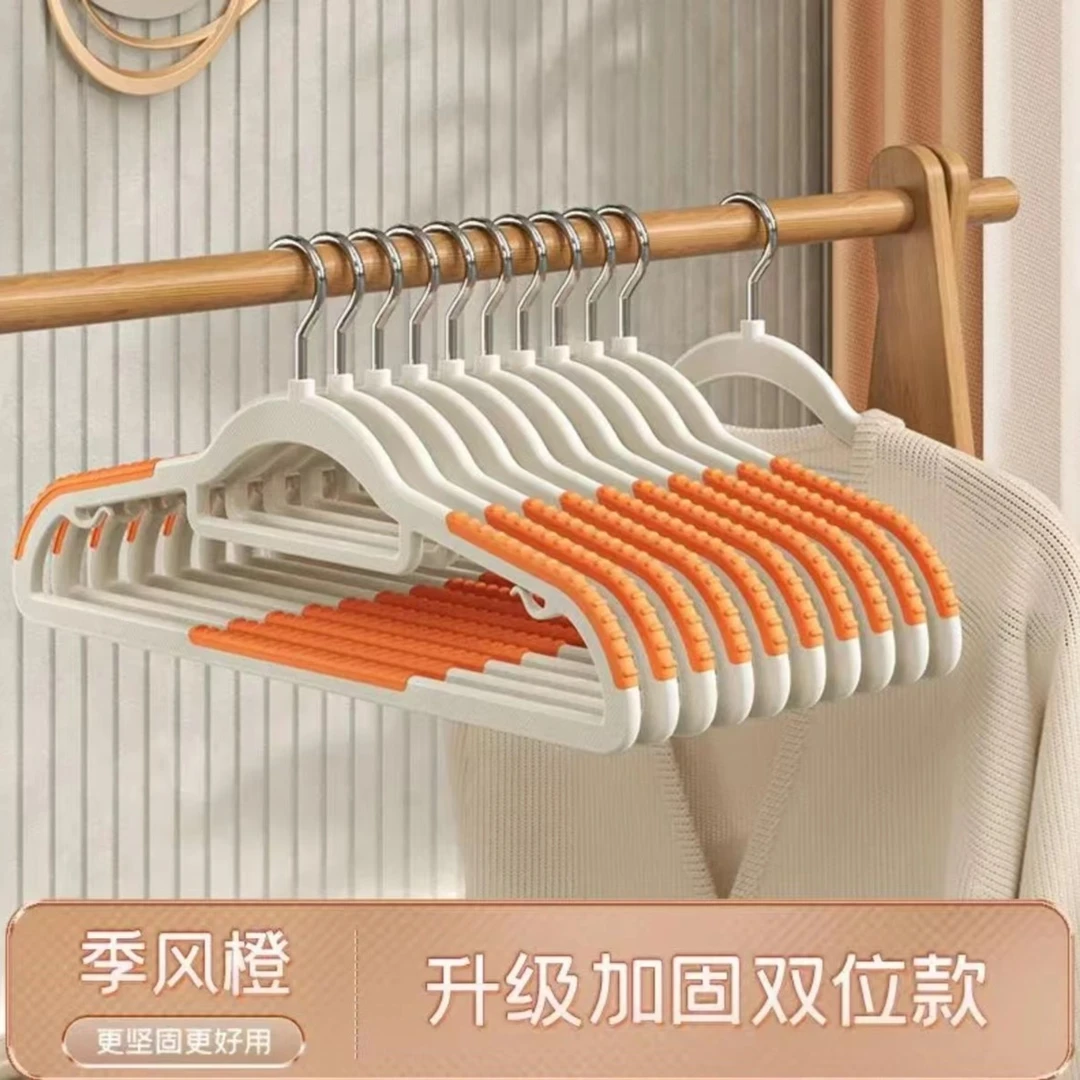 新款防滑无痕衣服挂衣架塑料晾衣干湿个护工具防肩角