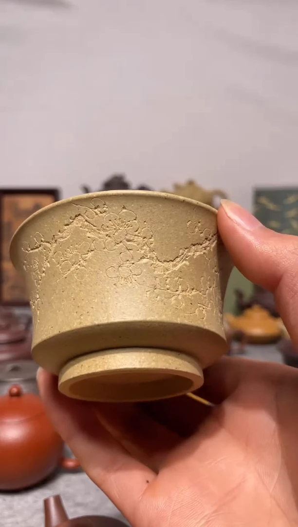 茶壶紫砂洛**?全手工大水潭本绿手工泥 马蹄杯