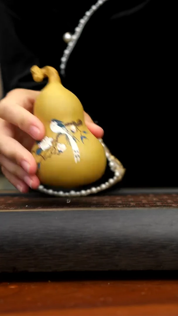 【闪购商品】紫砂茶壶黄段泥葫芦 蓝鸟