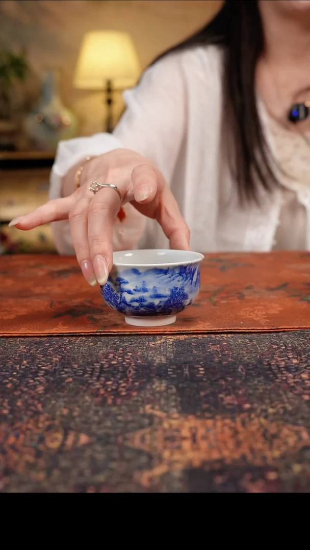 杯景德镇陶瓷杯碗柴烧多人