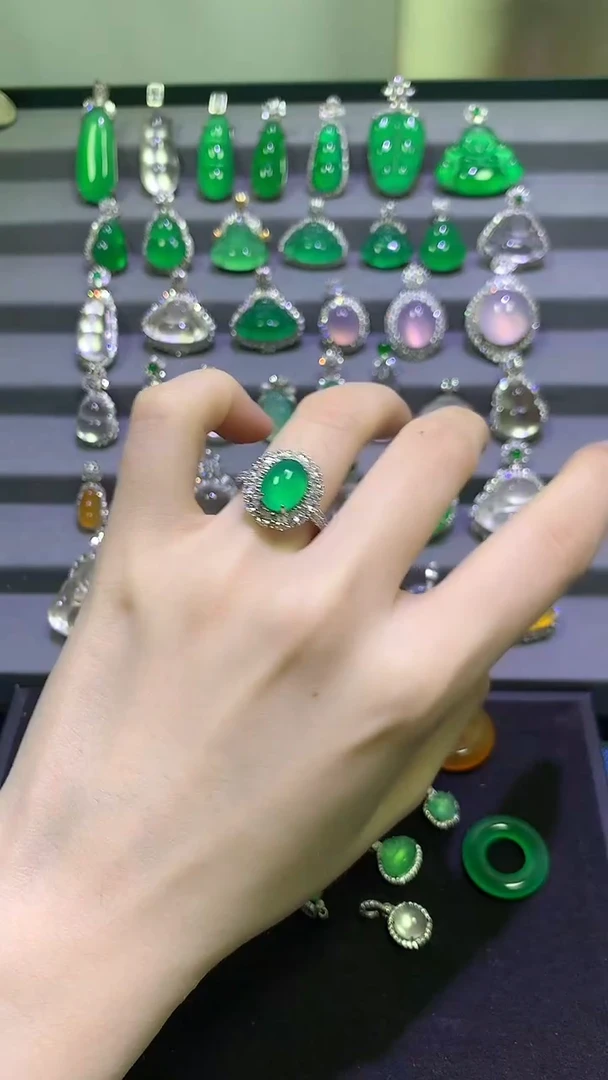 银S925镶嵌戒指玛瑙/玉髓1