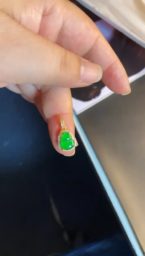 吊坠(不含链)银S925镶嵌翡翠1