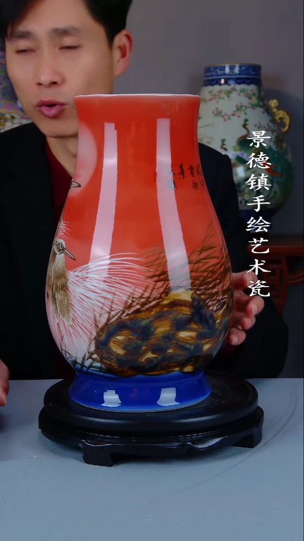 摆件陶瓷景德镇手工手绘陶瓷摆件41