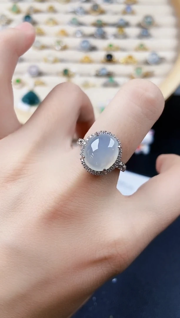 【闪购商品】翡翠戒指银S925镶嵌645646