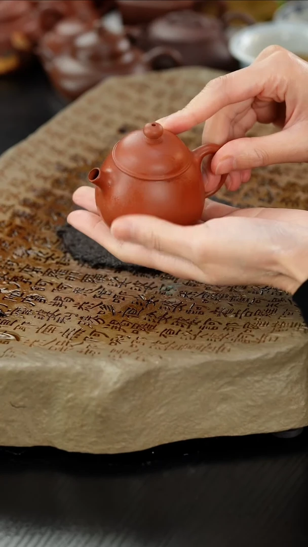 【闪购商品】紫砂茶壶lx朱泥龙蛋改良110cc