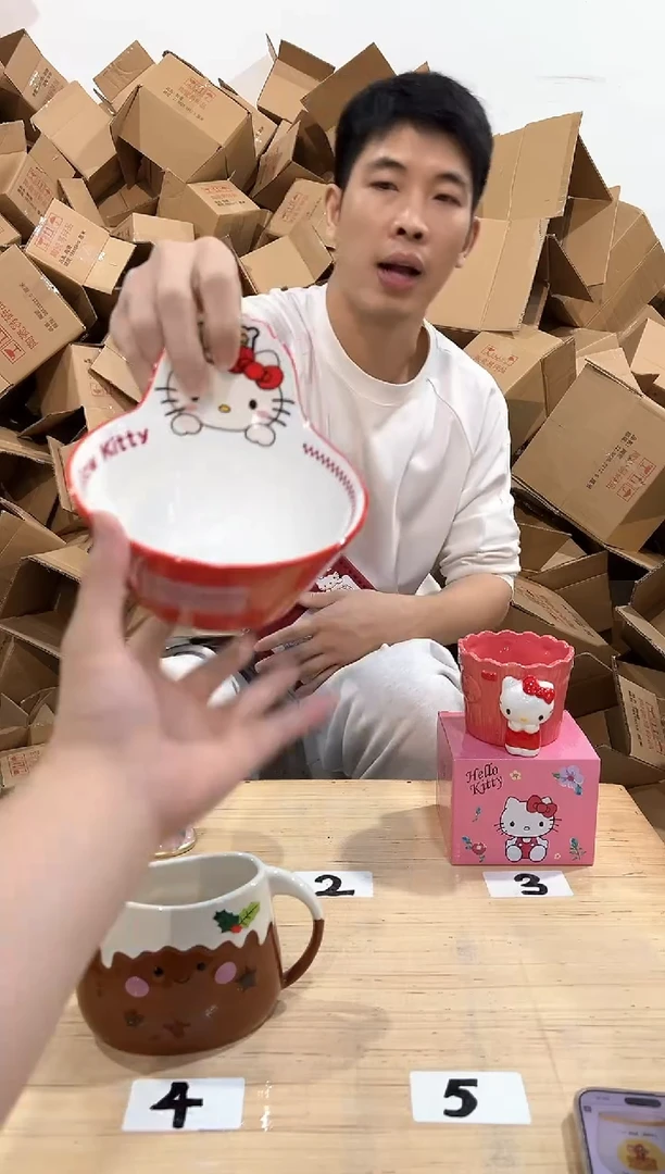 瓷片原盒kt猫沙拉碗