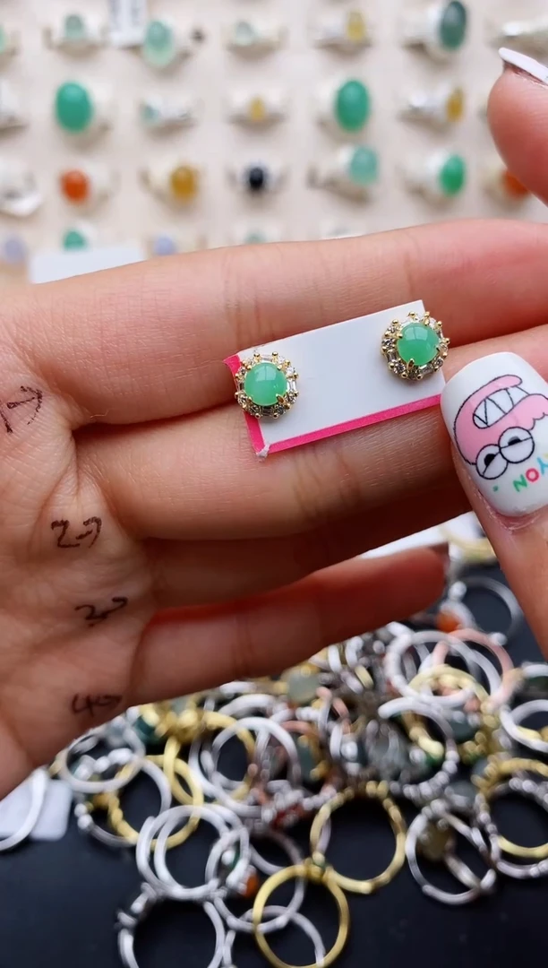 【闪购商品】翡翠戒指银S925镶嵌缅甸翡翠