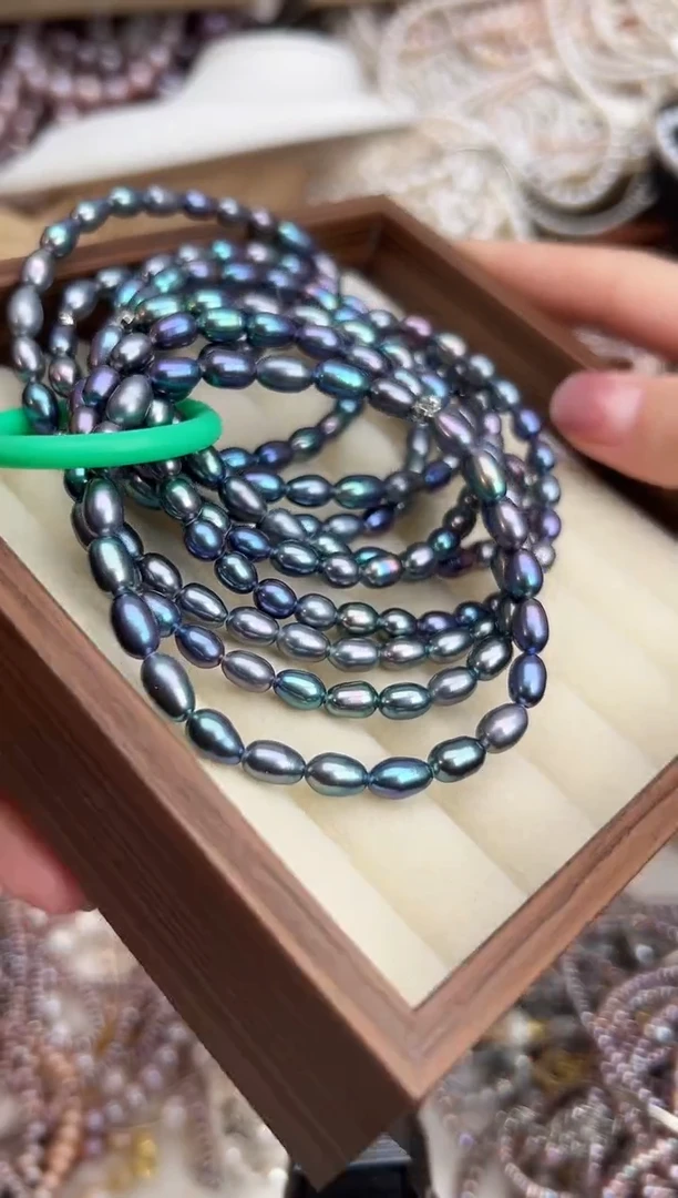 未镶嵌福利淡水珍珠无核*强光珍珠手链5mm左右