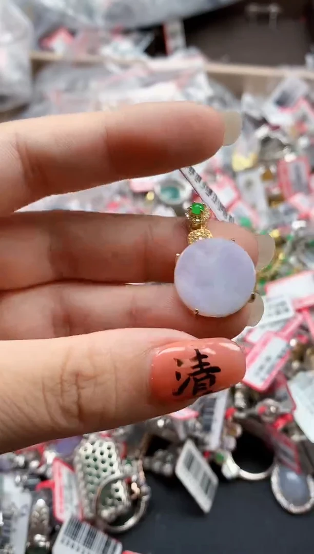 银S925镶嵌戒指翡翠天然A货缅甸翡翠