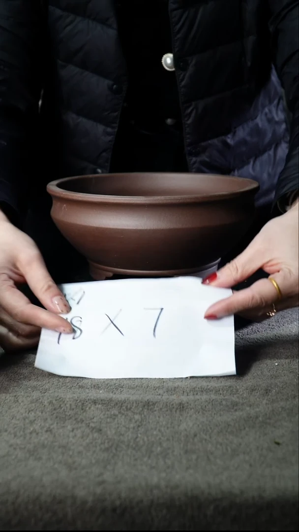 宜兴紫砂花盆小盆