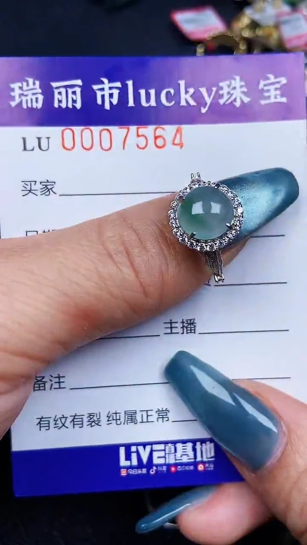 颈饰银S925镶嵌翡翠7564