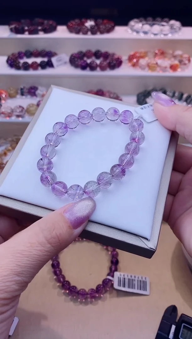 未镶嵌手链水晶紫发超七9m+