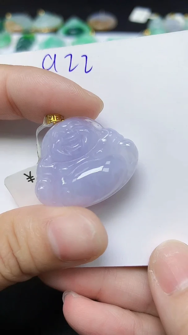 翡翠18K金镶嵌颈饰 天然缅甸翡翠A货
