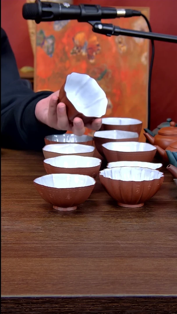 【闪购商品】紫砂茶壶八瓣金钟杯