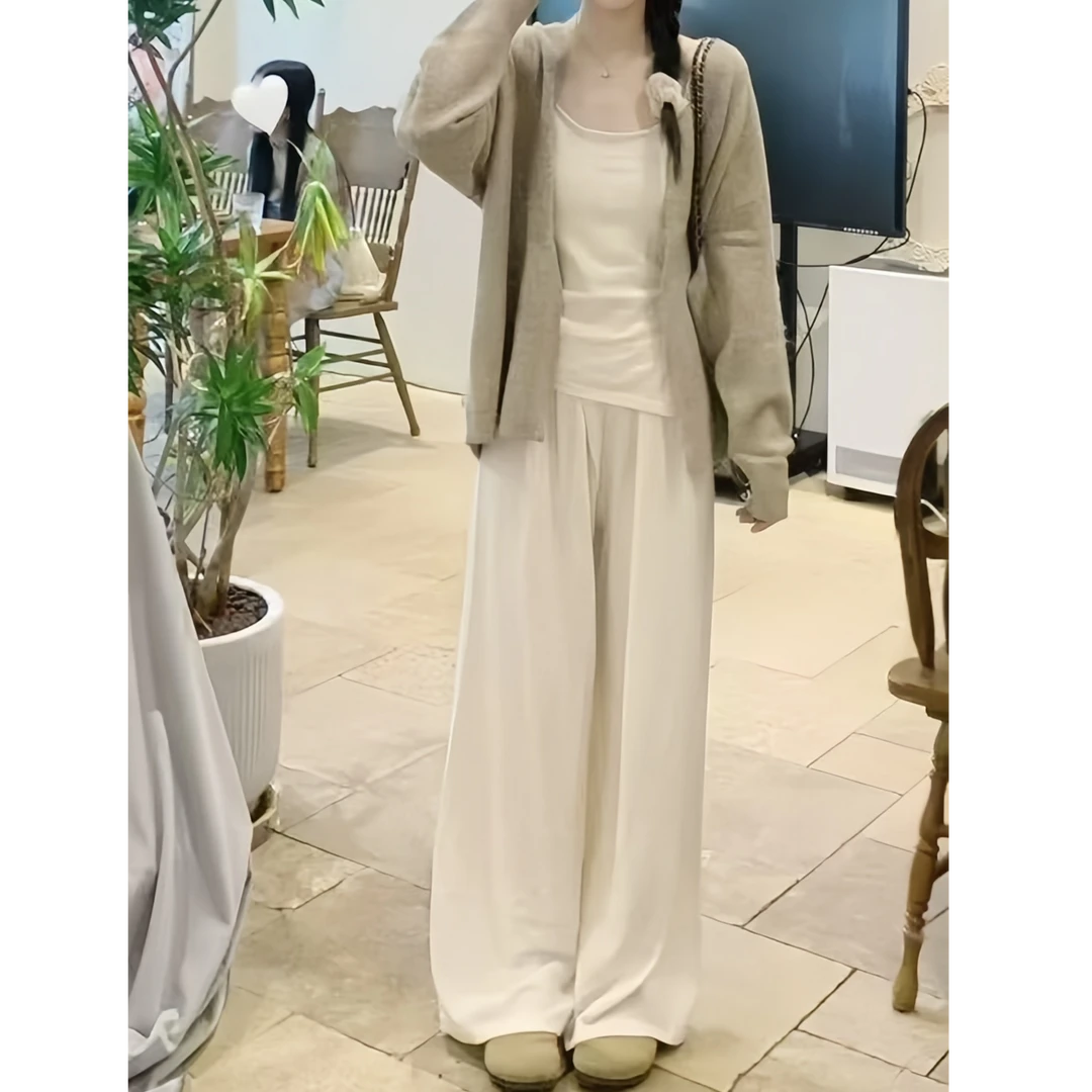 【板栗专属升级版】2025山本裤高腰垂感慵懒宽松显瘦休闲阔腿裤2403