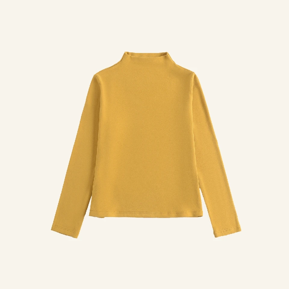 山川素记【天鹅湖】秋冬立领高弹柔软正肩显瘦打底衫D2510