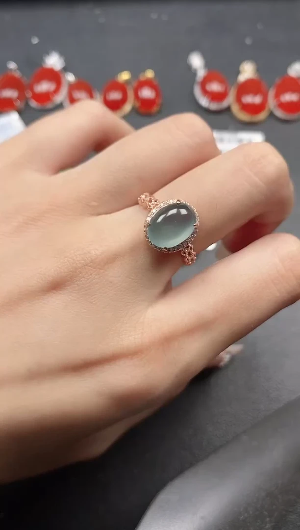 银S925镶嵌戒指翡翠51151