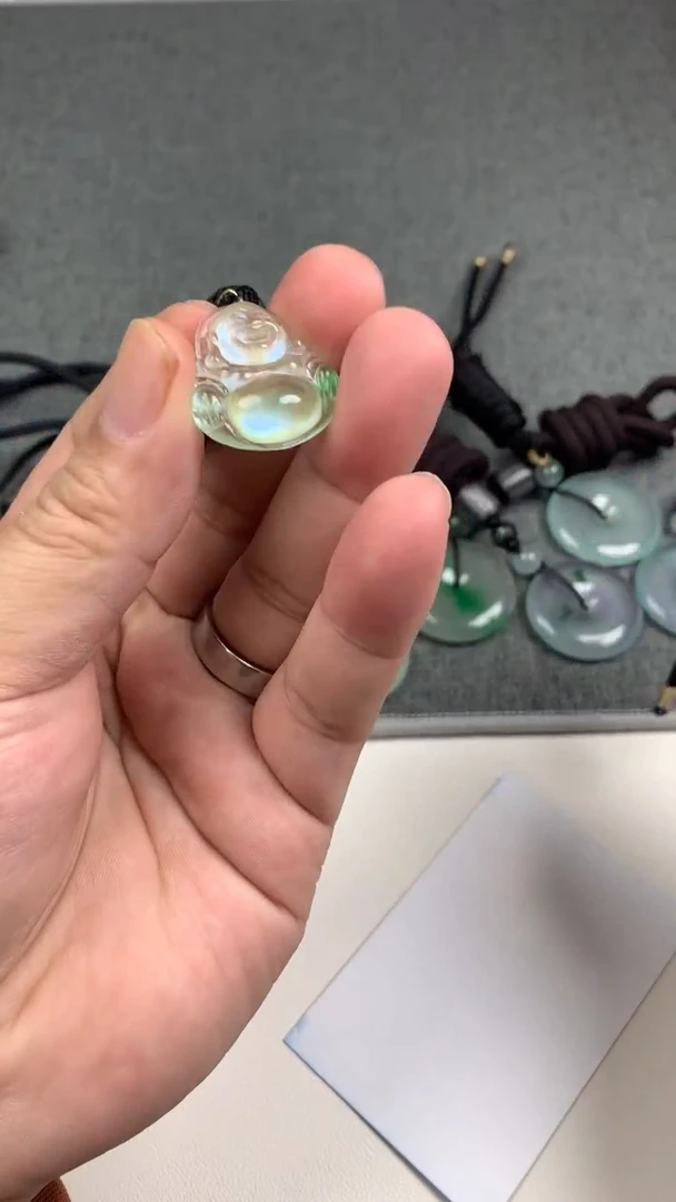 家****人缅翠冰透挂件吊坠022