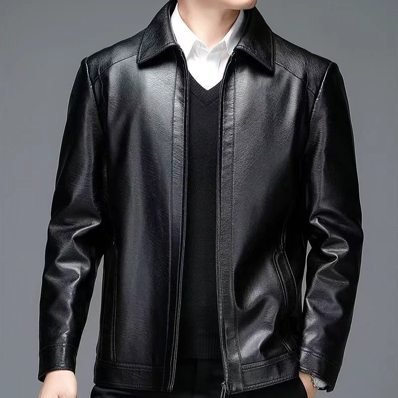 ZOTLI PAOLO/佐丹利·保罗新款男士春秋款翻领休闲商务皮衣-036