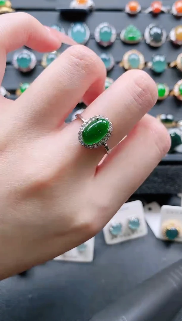 【闪购商品】翡翠戒指银S925镶嵌11111111