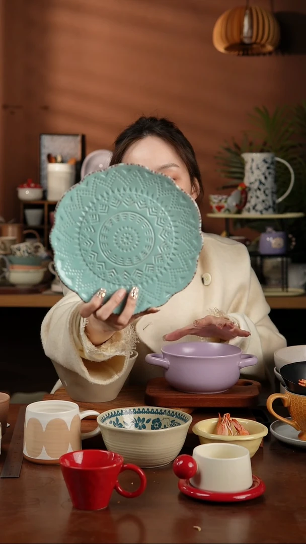 【闪购商品】碗8.5寸绿色盘 微瑕凑满20发货